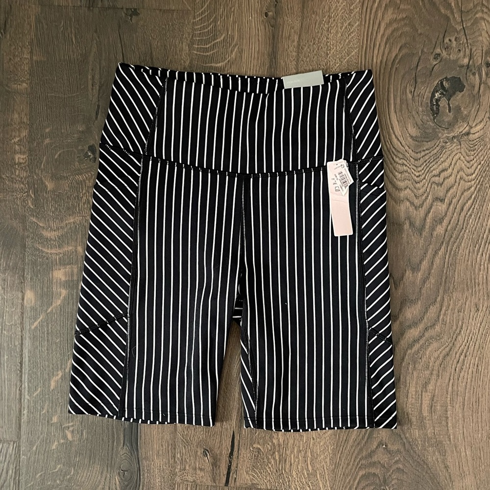 Buttery soft Victorias Secret Black and white stripped shorts
